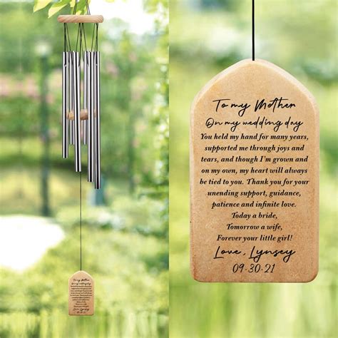 Full Personalized Wedding Wind Chimes For Mother Of Bride Mother Of