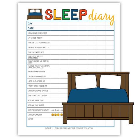 Sleep Diary (PDF) – Sunshine And Rainy Days