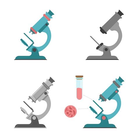 Premium Vector Microscope Icon Set