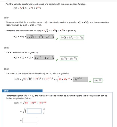 Solved Find The Velocity Acceleration And Speed Of A Chegg