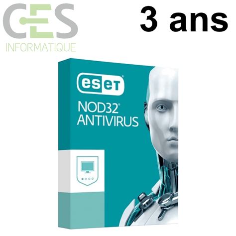 Antivirus ESET NOD 32 1 PC 3 ANS CES Informatique