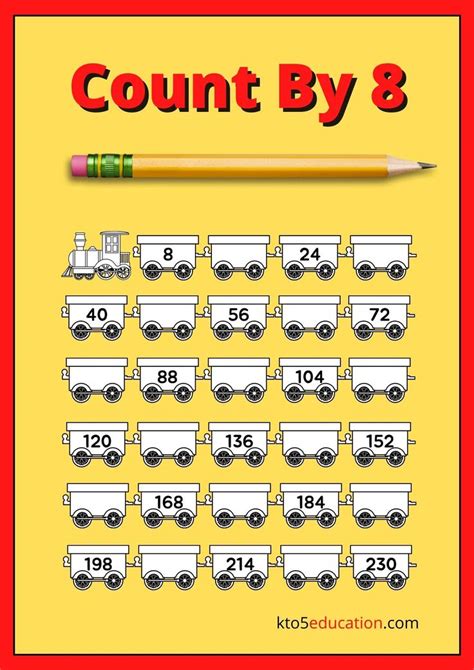 Free Count By 8 Worksheet For Kids Check more at https://kto5education ...