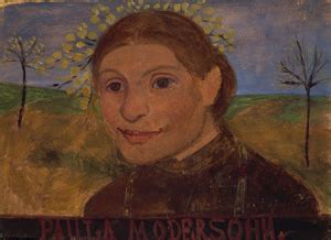 Paula Modersohn Becker Stiftung Selbstbildnis vor blühenden Bäumen