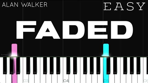 Alan Walker Faded Easy Piano Tutorial Youtube