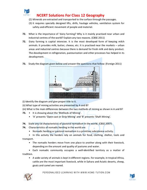 Ncert Solutions For Class 12 Geography Chapter 5 Primary Activities