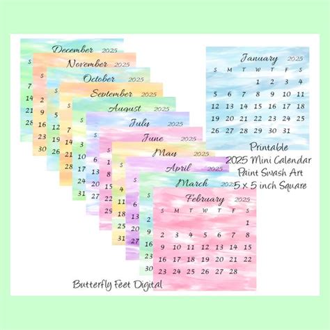 Pocket Calendar Etsy