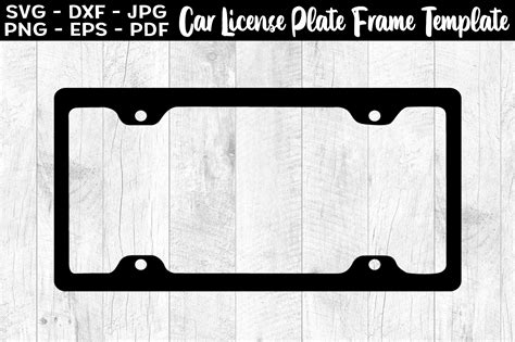 Car License Plate Frame Template Png Graphic By Aleksa Popovic · Creative Fabrica