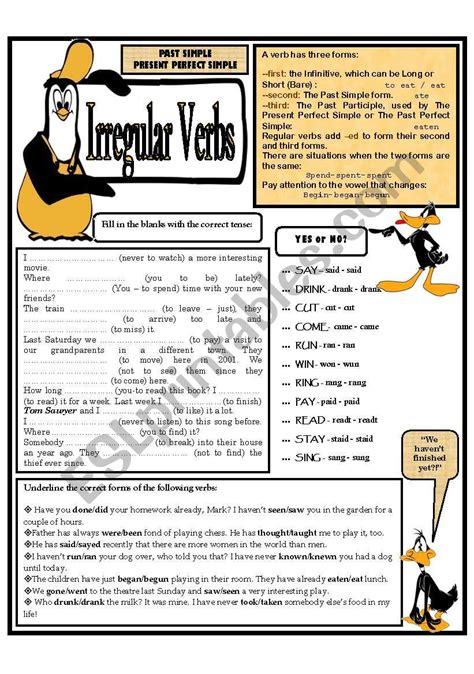 Irregular Verbs Esl Worksheet By Domnitza Porn Sex Picture