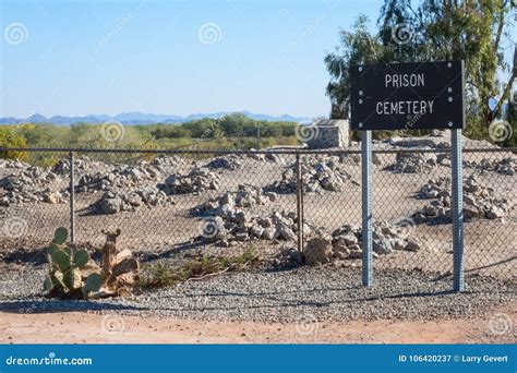 Prison Cemetery, Yuma, Arizona Stock Image - Image of city, historic ...