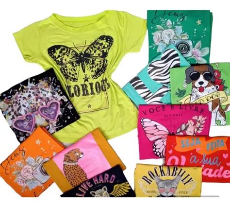 Kit 10 T shirts Blusas Femininas Moda Roupas Atacado Revenda Frete grátis