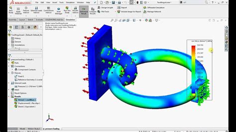 Solidworks Simulation Static Analysis With No Penetration Contact