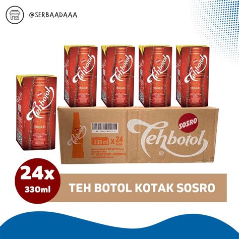 Jual TEH BOTOL SOSRO KOTAK 330ml ISI 24pcs Shopee Indonesia