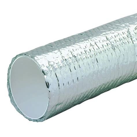 MANROSE 125mm Round Ducting Pipe Insulated 2m White IRP 125 2