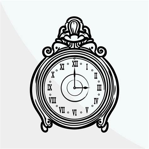 Old Wall Clock Vintage Watch 26813274 Vector Art At Vecteezy