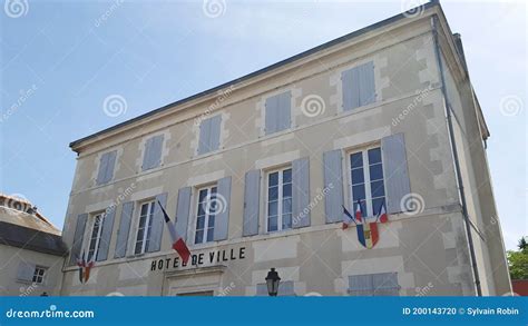 City Hall Text And France Flag In French Means Mairie On Entrance Of