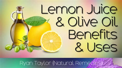 Lemon Juice And Olive Oil Benefits For Health Youtube