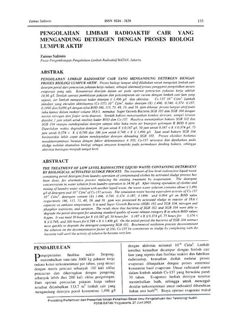 PDF PENGOLAHAN LIMBAH RADIOAKTIF CAIR YANG MENGANDUNG PDFSLIDE TIPS