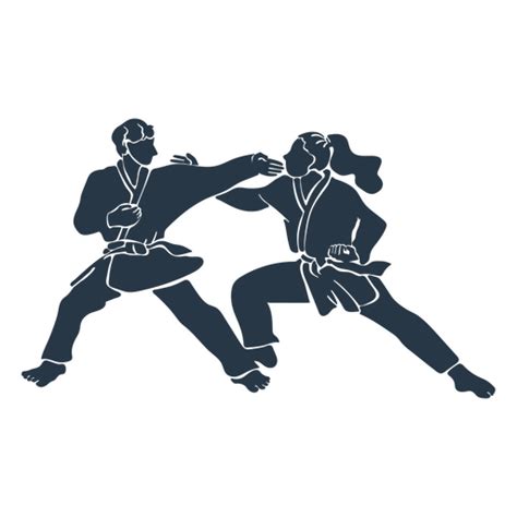 Design Png E Svg De Silhueta De Pessoas De Karatê Para Camisetas