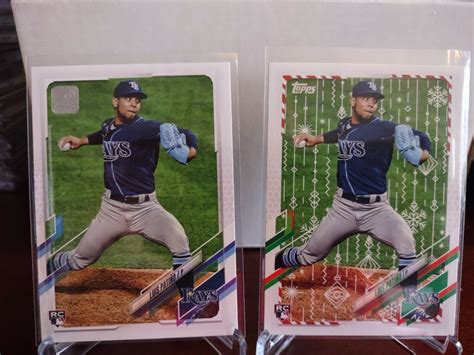 2021 Topps LUIS PATINO Rays Rookie RC Holiday HW163 Update Series