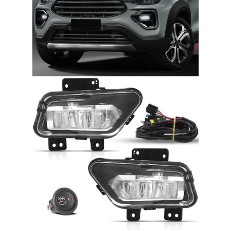 Kit Farol Milha Neblina Fiat Pulse 2022 Em Diante Farol Led Submarino