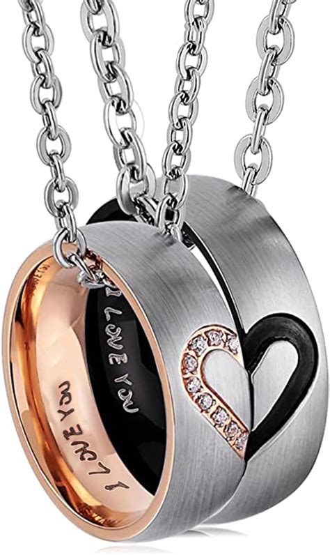 Oidea Bijoux Acier Inoxydable Homme Femme Pendentif Anneau D Amiti