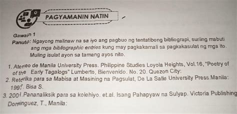 Gawain Panute Ngayong Malinaw Na Sa Iyo Ang Pagbuo Ng Tentatibong