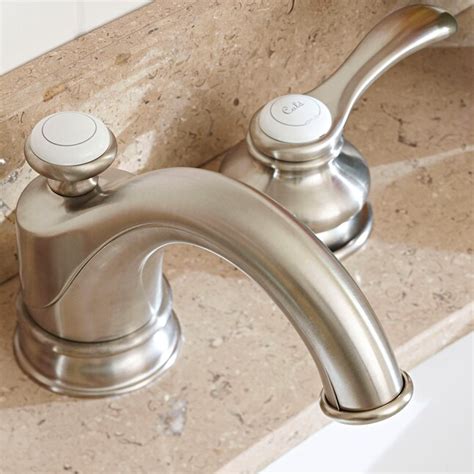 Kohler Fairfax Vibrant Brushed Nickel 2 Handle Widespread Watersense Low Arc Bathroom Sink