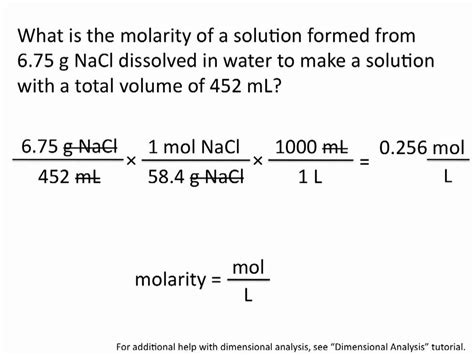 Molarity And Dilution Worksheet Molarity And Dilution Worksh