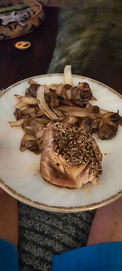 Saturday Supper Blackfin Tuna With Saut Ed Onions And Mushrooms Had