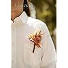 Amazon Ling S Moment Rust Boho Boutonniere For Men Set Of