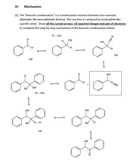 Solved Iv Mechanism The Benzoin Condensation Is A Condensation