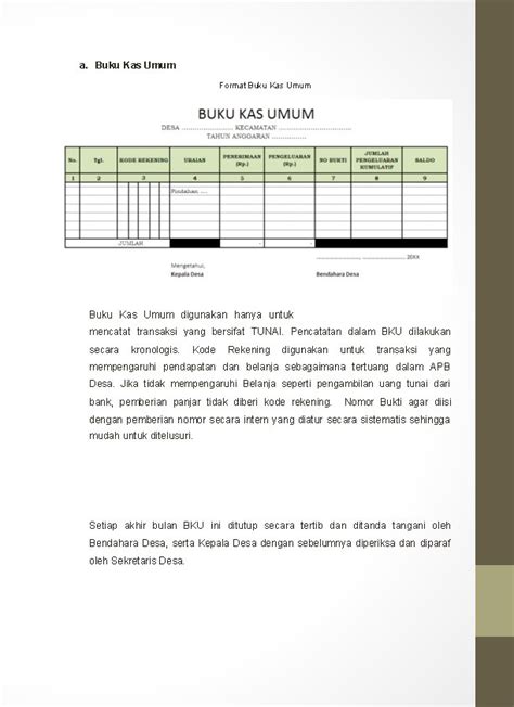 Detail Contoh Transaksi Buku Kas Umum Desa Koleksi Nomer 41