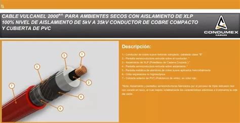 Cable Xlp Vulcanel 2000 Condumex 1 0 Cobre Rollo 40 Metros Envío gratis