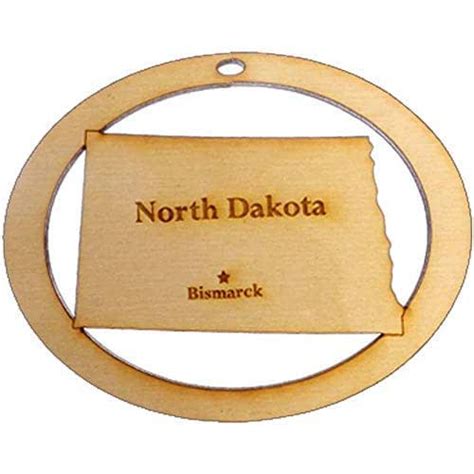 Personalized North Dakota Ornament North Dakota Souvenirs