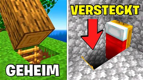 13 GEHEIMGÄNGE in MINECRAFT du bauen musst YouTube