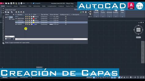 Creación de Capas con AutoCAD YouTube