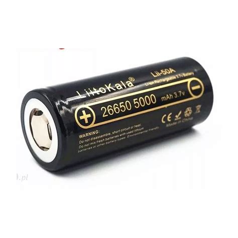 Akumulator 26650 Li Ion LiitoKala Lii 50A 5000mAh 3 7V