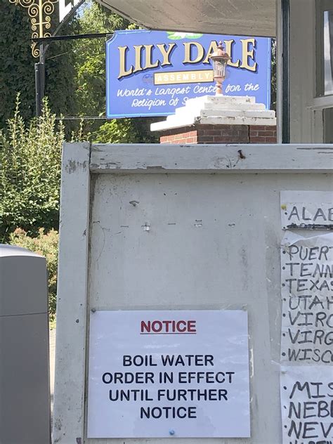 Boil Water Advisory Lifted For Lily Dale Customers News Sports Jobs