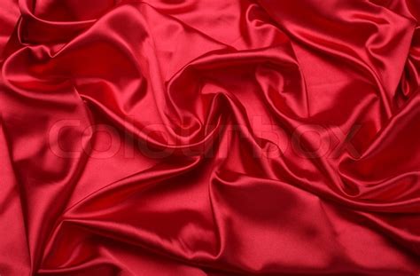 Red silk fabric background | Stock Photo | Colourbox