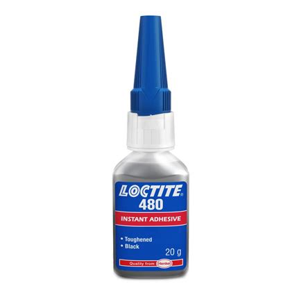 Henkel Loctite 480 Toughened Instant Adhesive Black 20 G Bottle