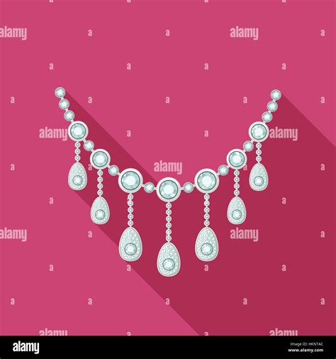 Silver Symbol Necklace Stock Vector Images Alamy