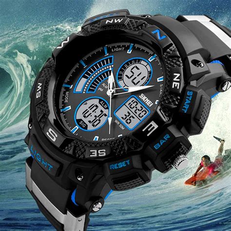 Sports Watches Men SKMEI Luxury Brand Digital Led Mens Wristwatches 50M