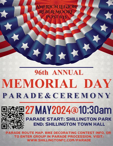 2024 Shillington Memorial Day Parade Flyer Shillington Fire Department