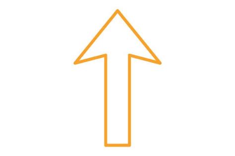 Up Arrow Orange Line Icon Graphic By Maan Icons Creative Fabrica