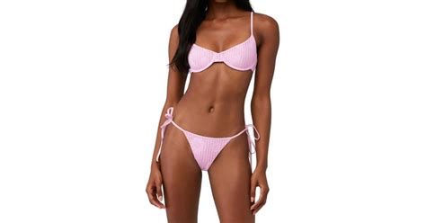 Frankie S Bikinis X Pamela Anderson Pam Underwire Bikini Top In Brown