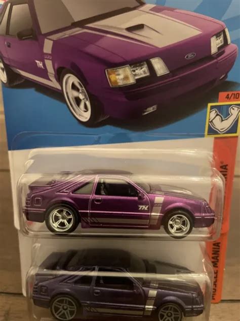 HOT WHEELS 84 Mustang SVO Purple SUPER TREASURE HUNT Plus Mainline NEW