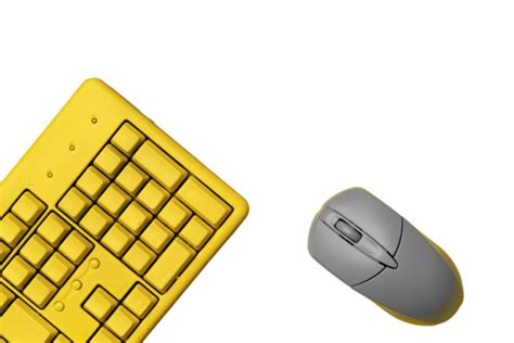 Teclado Y Mouse De Computadora De Color Amarillo Y Gris Png Dibujos Gris Amarillo Equipo Png