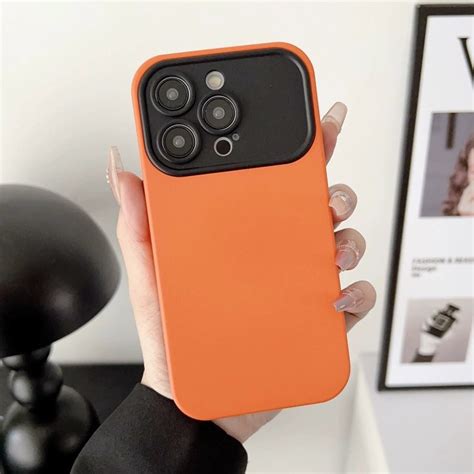 For Iphone Liquid Silicone Phone Case Orange Alexnld