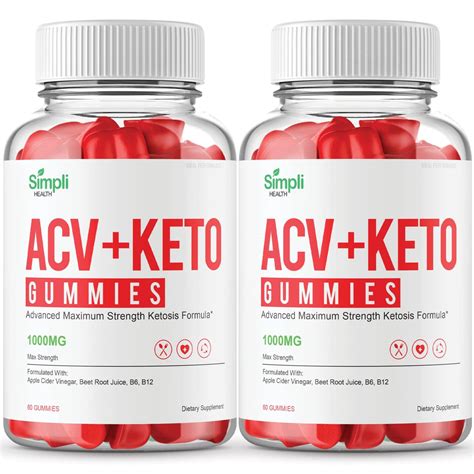 Simpli Health Acvketo Gummies 2 Pack 120 Gummies Total