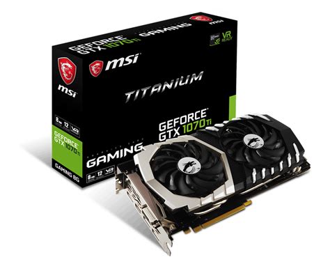 Specification GeForce GTX 1070 Ti Titanium 8G MSI Mexico